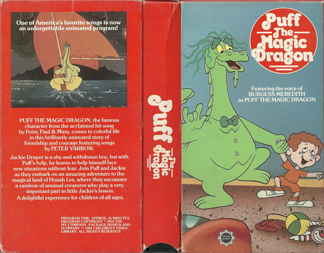 PUFF THE MAGIC DRAGON VHS COVER, ACTION VHS COVER, HORROR VHS COVER, BLAXPLOITATION VHS COVER, HORROR VHS COVER, ACTION EXPLOITATION VHS COVER, SCI-FI VHS COVER, MUSIC VHS COVER, SEX COMEDY VHS COVER, DRAMA VHS COVER, SEXPLOITATION VHS COVER, BIG BOX VHS COVER, CLAMSHELL VHS COVER, VHS COVER, VHS COVERS, DVD COVER, DVD COVERS