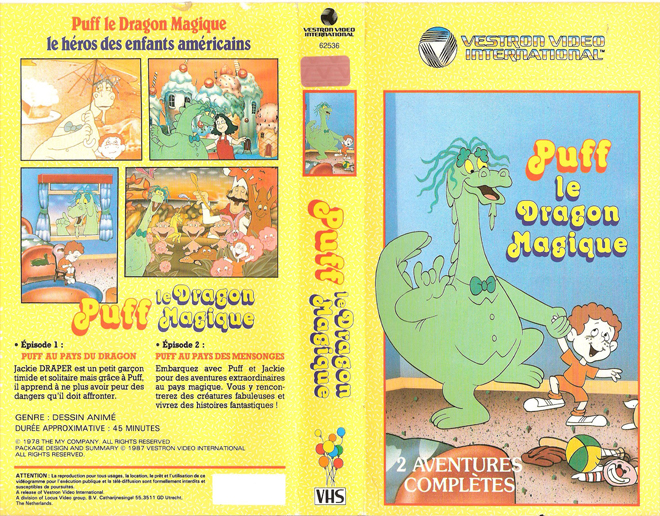 PUFF THE MAGIC DRAGON VHS COVER