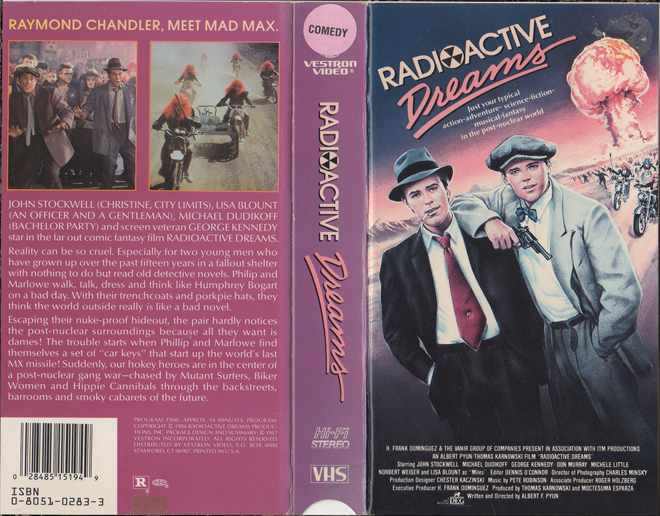 RADIOACTIVE DREAMS - COMEDY SCFI VESTRON VIDEO VHS COVER, VHS COVERS