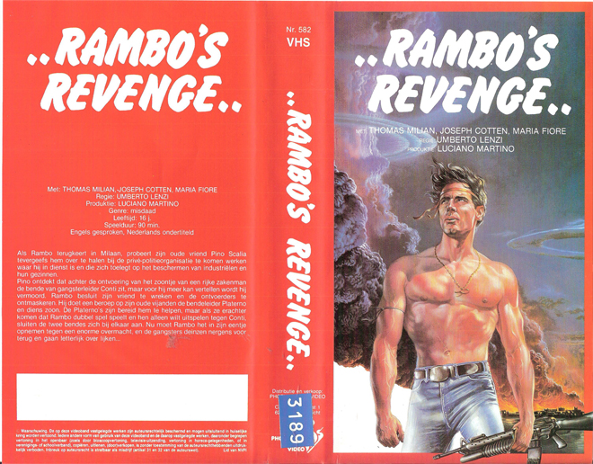 RAMBOS REVENGE VHS COVER, VHS COVERS