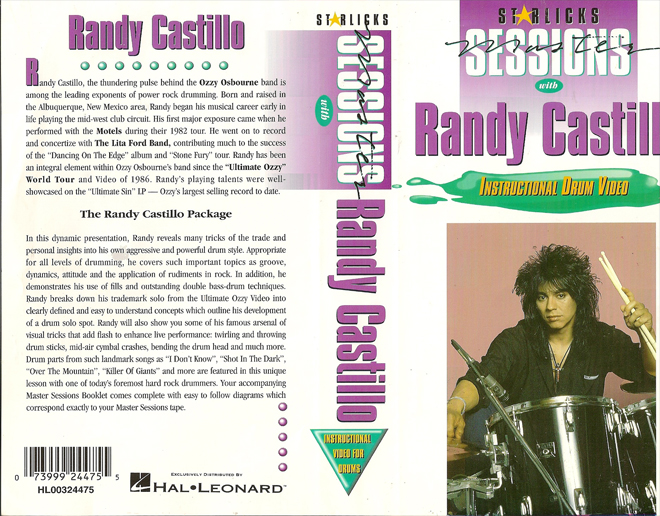 RANDY CASTILL : INSTRUCTIONAL DRUM VIDEO VHS COVER