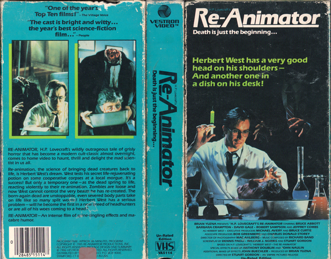 RE-ANIMATOR VHS COVER