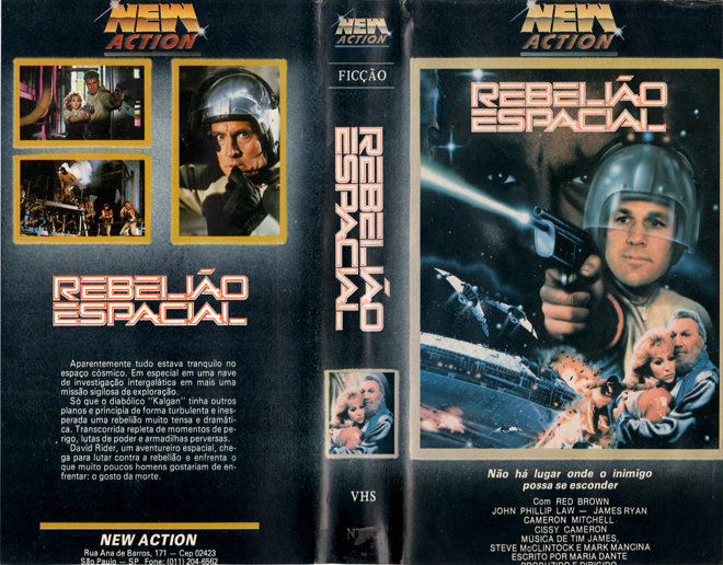 REBELIAO ESPACIAL, BRAZIL VHS, BRAZILIAN VHS, ACTION VHS COVER, HORROR VHS COVER, BLAXPLOITATION VHS COVER, HORROR VHS COVER, ACTION EXPLOITATION VHS COVER, SCI-FI VHS COVER, MUSIC VHS COVER, SEX COMEDY VHS COVER, DRAMA VHS COVER, SEXPLOITATION VHS COVER, BIG BOX VHS COVER, CLAMSHELL VHS COVER, VHS COVER, VHS COVERS, DVD COVER, DVD COVERS