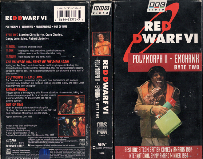 RED DWARF 6 : POLYMORPH 2 - EMOHAWK VHS COVER