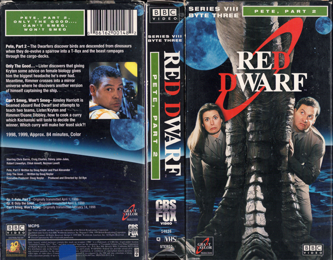 RED DWARF: PETE PART 2 VHS COVER