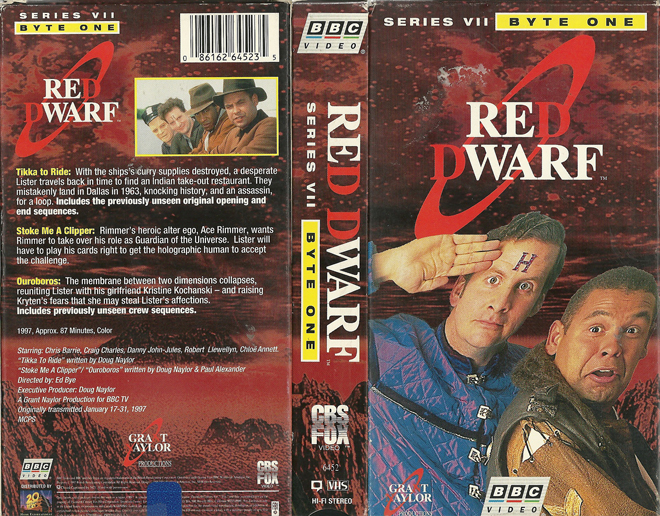 RED DWARF SERIES VII 7 VHS COVER