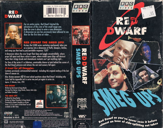 RED DWARF : SMEG UPS VHS COVER, VHS COVERS