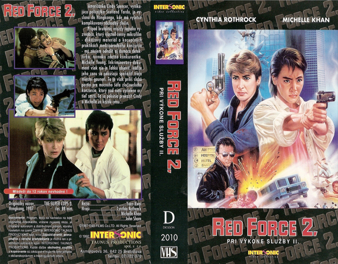 RED FORCE 2 CYNTHIA ROTHROCK MICHELLE KHAN VHS COVER, VHS COVERS