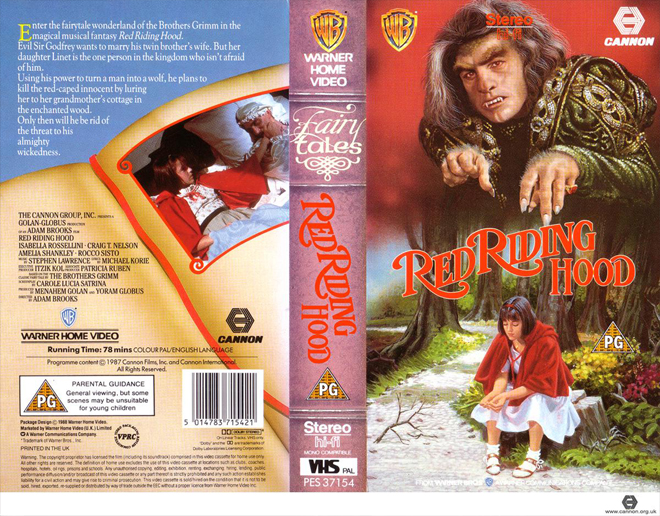 RED RIDING HOOD CANNON VHS COVER