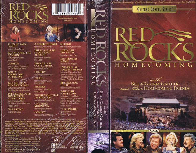RED ROCKS HOMECOMING, HORROR, ACTION EXPLOITATION, ACTION, HORROR, SCI-FI, MUSIC, THRILLER, SEX COMEDY,  DRAMA, SEXPLOITATION, VHS COVER, VHS COVERS