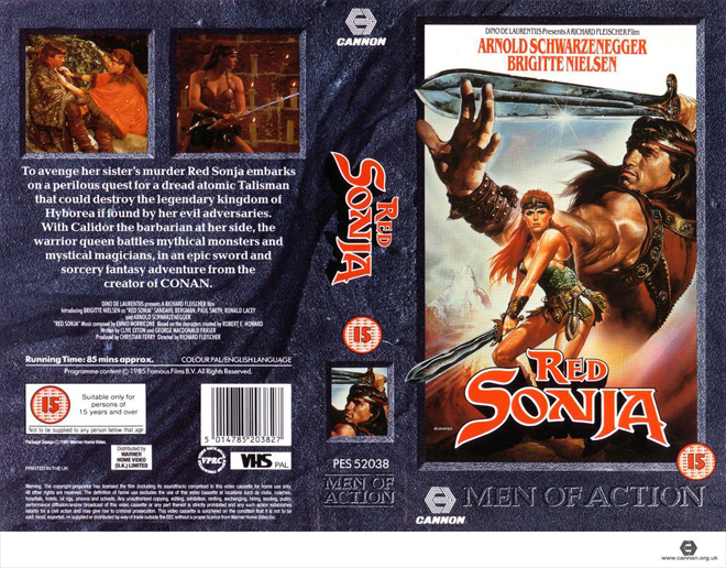 RED SONJA VHS COVER
