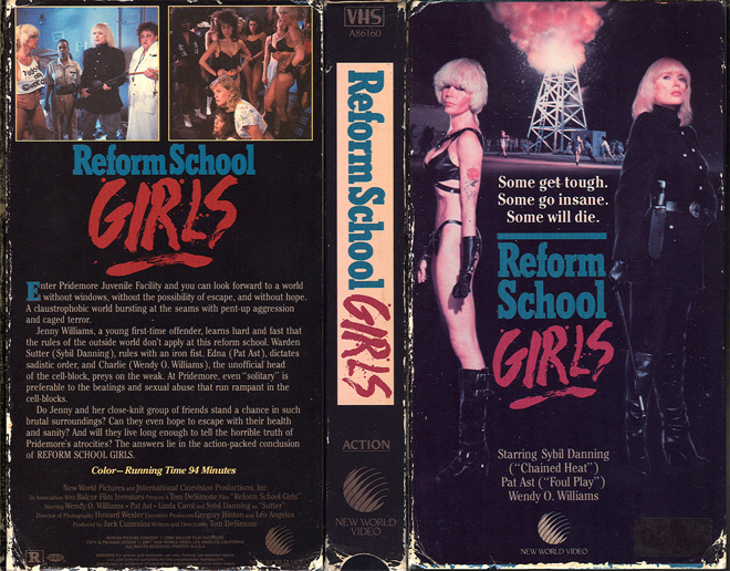REFORM SCHOOL GIRLS, ACTION VHS COVER, HORROR VHS COVER, BLAXPLOITATION VHS COVER, HORROR VHS COVER, ACTION EXPLOITATION VHS COVER, SCI-FI VHS COVER, MUSIC VHS COVER, SEX COMEDY VHS COVER, DRAMA VHS COVER, SEXPLOITATION VHS COVER, BIG BOX VHS COVER, CLAMSHELL VHS COVER, VHS COVER, VHS COVERS, DVD COVER, DVD COVERS