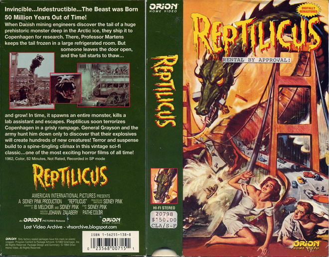 REPTILICUS VHS COVER