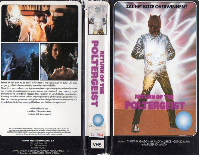 RETURN OF THE POLTERGEIST VHS COVER