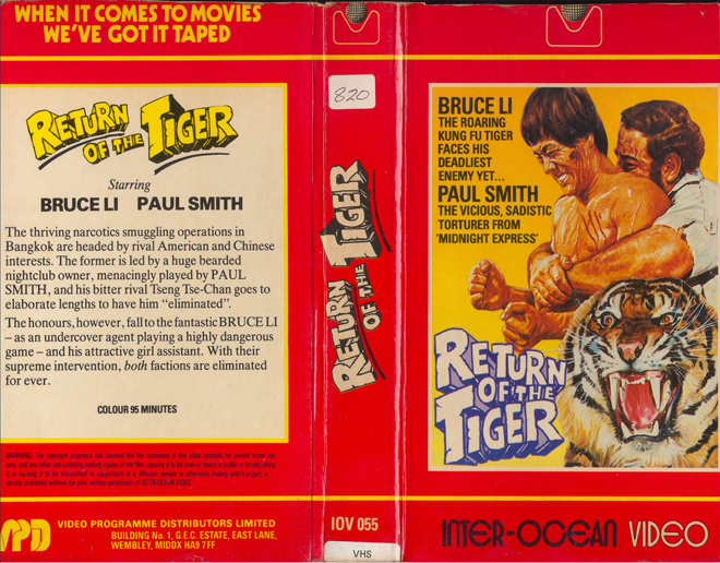 RETURN OF THE TIGER VHS COVER