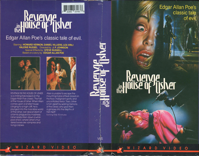REVENGE IN THE HOUSE OF USHER VHS COVER