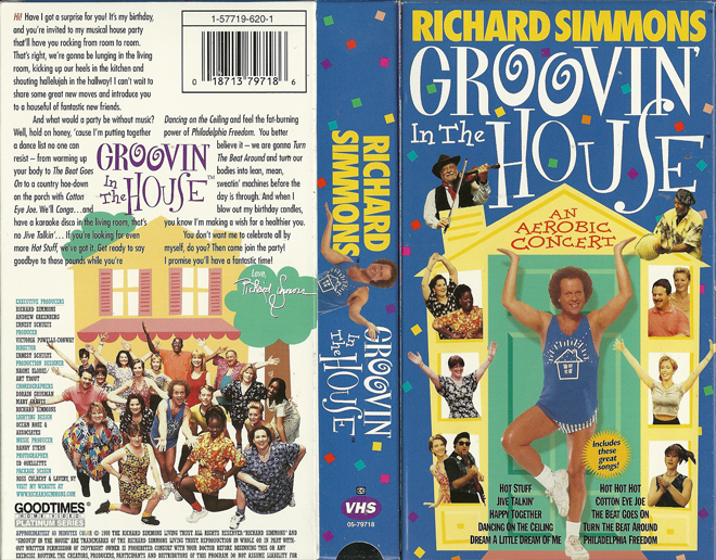 RICHARD SIMMONS : GROOVIN IN THE HOUSE VHS COVER