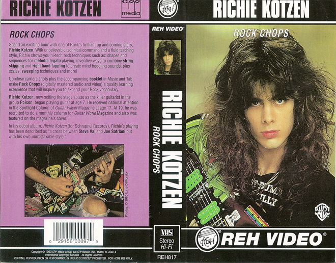 RICHIE KOTZEN : ROCK CHOPS - REH VIDEO VHS COVER