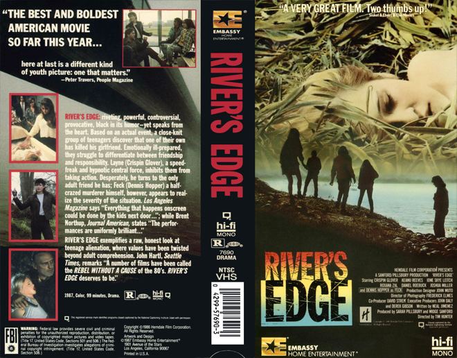 RIVERS EDGE, VHS COVERS - SUBMITTED BY GEMIE FORD