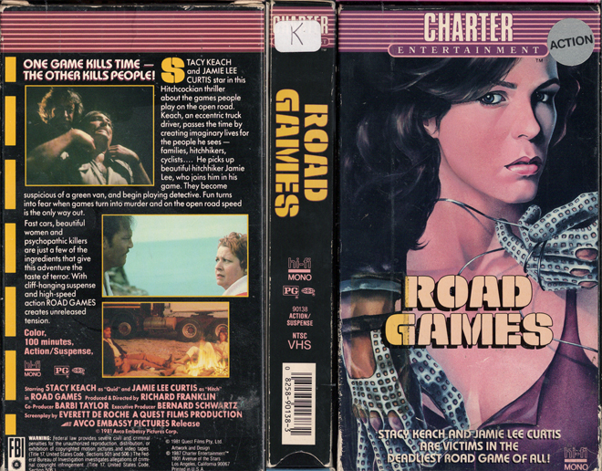 ROAD GAMES VHS COVER