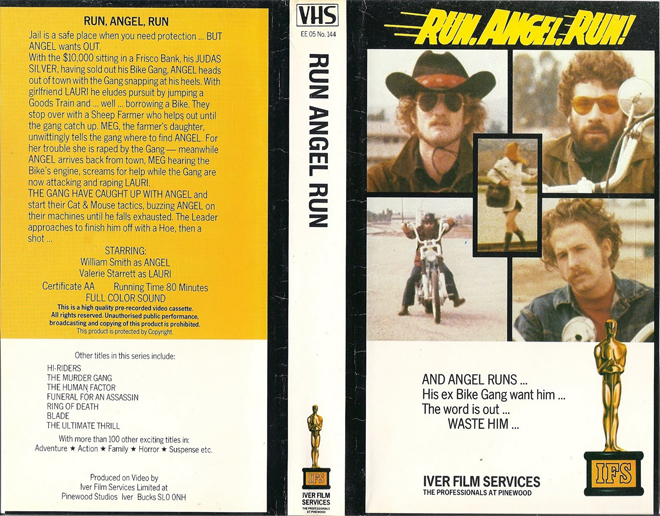 RUN ANGEL RUN VHS COVER