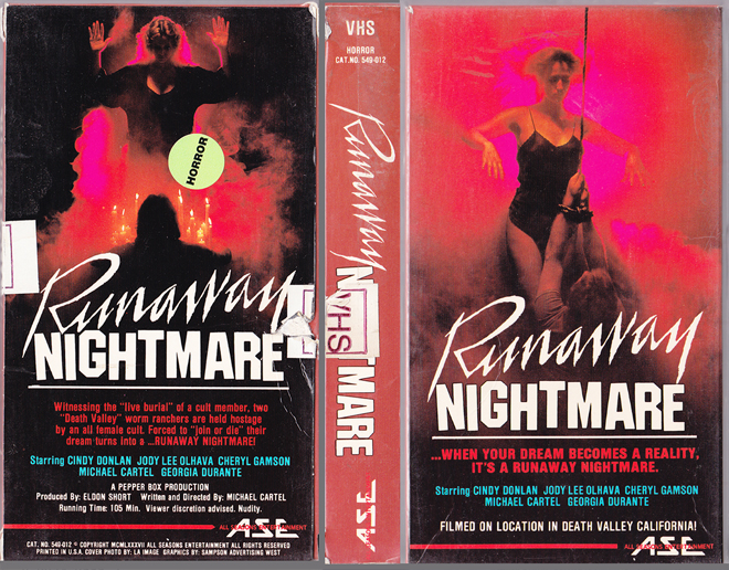 RUNAWAY NIGHTMARE VHS COVER