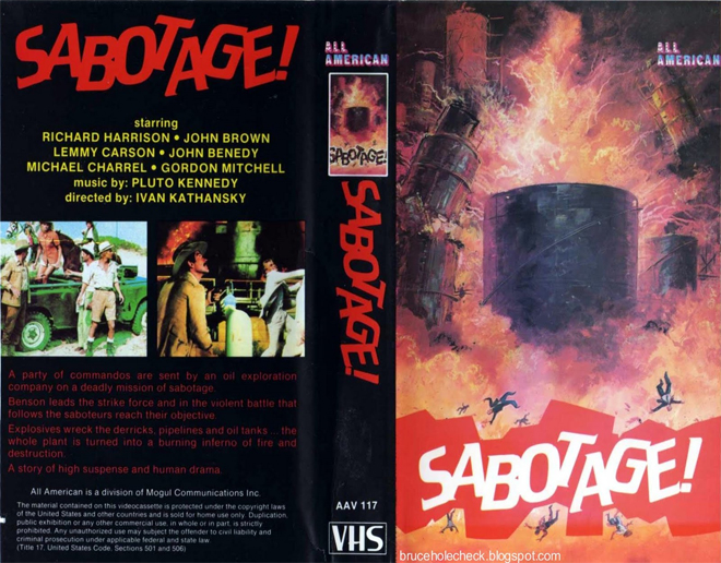 SABOTAGE! VHS COVER