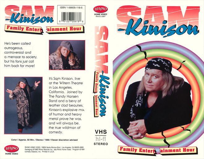 SAM KINISON FAMILY ENTERTAINMENT HOUR, ACTION VHS COVER, HORROR VHS COVER, BLAXPLOITATION VHS COVER, HORROR VHS COVER, ACTION EXPLOITATION VHS COVER, SCI-FI VHS COVER, MUSIC VHS COVER, SEX COMEDY VHS COVER, DRAMA VHS COVER, SEXPLOITATION VHS COVER, BIG BOX VHS COVER, CLAMSHELL VHS COVER, VHS COVER, VHS COVERS, DVD COVER, DVD COVERS