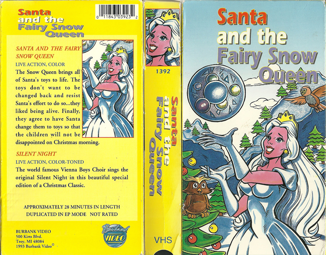SANTA AND THE SNOW QUEEN VHS COVER, VHS COVERS