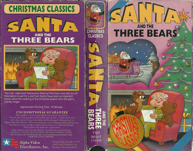 SANTA AND THE THREE BEARS : CHRISTMAS CLASSICS VHS COVER