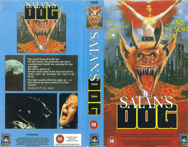 SATAN'S DOG VHS COVER
