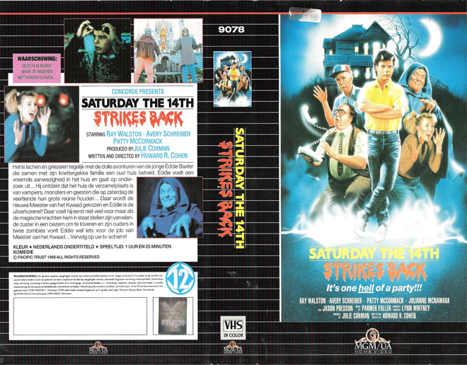 SATURDAY THE 14TH STRIKES BACK VHS COVER, VHS COVERS