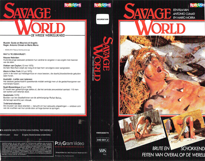 SAVAGE WORLD GERMAN VHS COVER