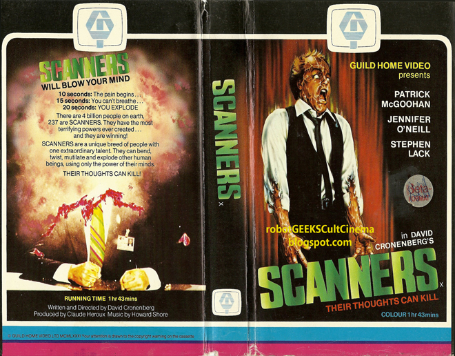 SCANNERS VHS, ACTION VHS COVER, HORROR VHS COVER, BLAXPLOITATION VHS COVER, HORROR VHS COVER, ACTION EXPLOITATION VHS COVER, SCI-FI VHS COVER, MUSIC VHS COVER, SEX COMEDY VHS COVER, DRAMA VHS COVER, SEXPLOITATION VHS COVER, BIG BOX VHS COVER, CLAMSHELL VHS COVER, VHS COVER, VHS COVERS, DVD COVER, DVD COVERS