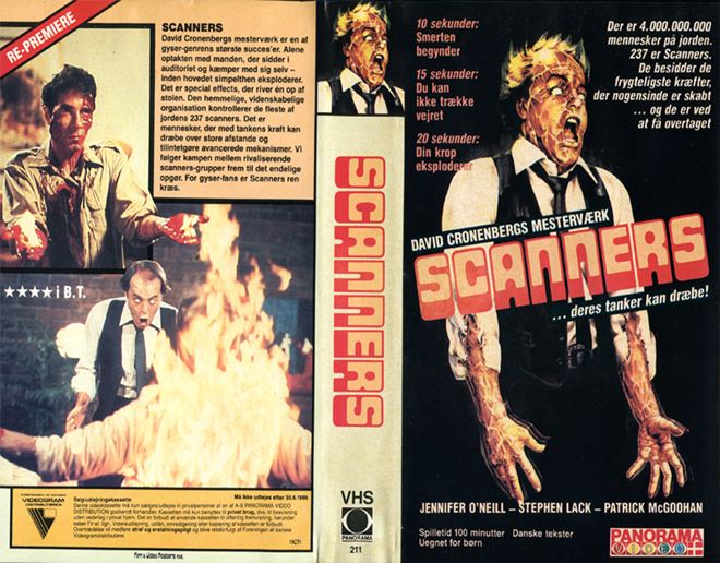SCANNERS VHS COVER