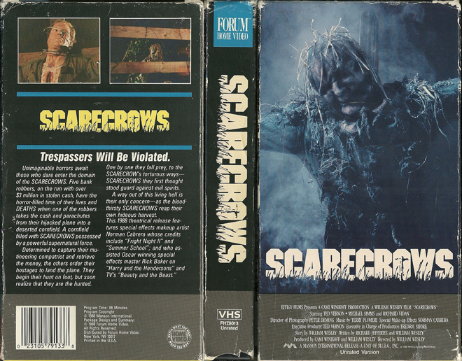 SCARECROWS VHS COVER