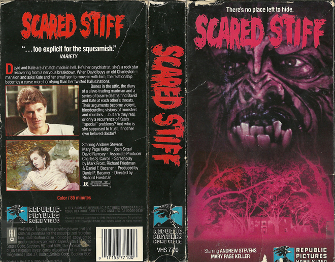 SECRET SCARED STIFF VHS COVER