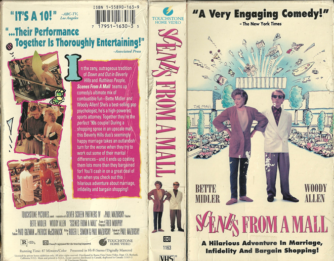 SCENES FROM A MALL WOODY ALLEN VHS COVER