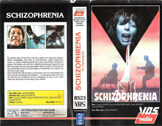 SCHIZOPHRENIA VHS COVER, VHS COVERS