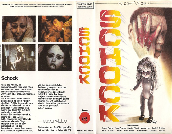 SCHOCK, THRILLER ACTION HORROR SCIFI, ACTION VHS COVER, HORROR VHS COVER, BLAXPLOITATION VHS COVER, HORROR VHS COVER, ACTION EXPLOITATION VHS COVER, SCI-FI VHS COVER, MUSIC VHS COVER, SEX COMEDY VHS COVER, DRAMA VHS COVER, SEXPLOITATION VHS COVER, BIG BOX VHS COVER, CLAMSHELL VHS COVER, VHS COVER, VHS COVERS, DVD COVER, DVD COVERS