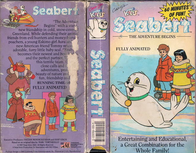 SEABERT : THE ADVENTURE BEGINS VHS COVER