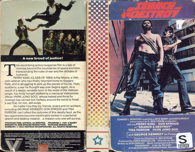 SEARCH AND DESTROY VHS COVER, VHS COVERS