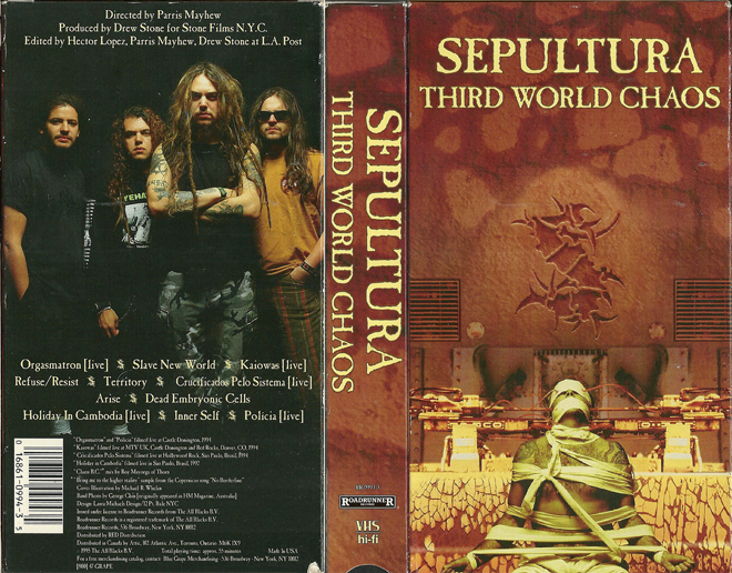 SEPULTURA THIRD WORLD CHAOS VHS COVER