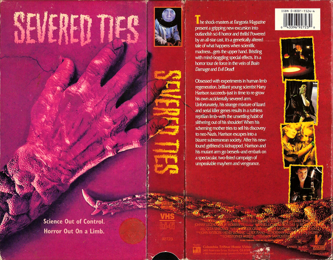 SEVERED TIES, HORROR VHS, ACTION EXPLOITATION VHS, ACTION VHS, HORROR, SCI-FI VHS, MUSIC VHS, THRILLER VHS, SEX COMEDY VHS, DRAMA VHS, SEXPLOITATION VHS, BIG BOX VHS, CLAMSHELL VHS, VHS COVER, VHS COVERS, DVD COVER, DVD COVERS