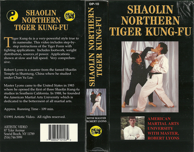 SHAOLIN NORTHERN TIGER KUNG FU VHS COVER