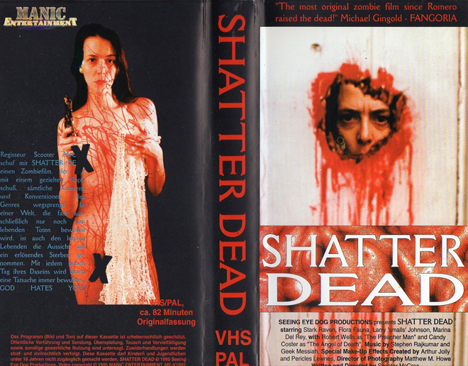SHATTER DEAD VHS COVER, VHS COVERS