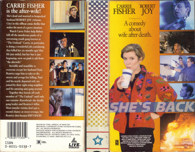 SHE'S BACK VHS COVER