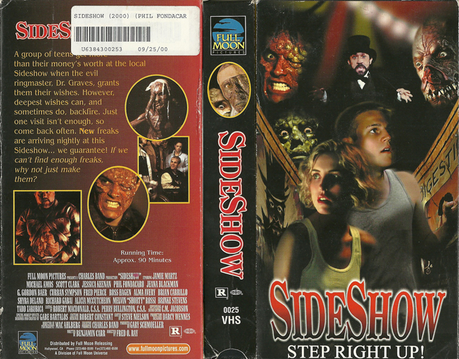 SIDESHOW FULL MOON PICTURES VHS COVER