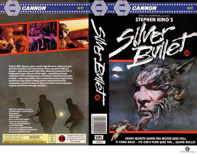 SILVER BULLET CANNON VHS COVER