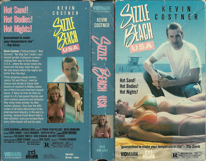 SIZZLE BEACH USA VIDMARK TROMA VHS COVER